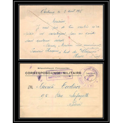 099932 contre-torpilleur claymore 1915 france naval navale lettre cover