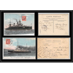 099983 cuirassé iena 1906/1907 texte explosions france naval navale carte postcard