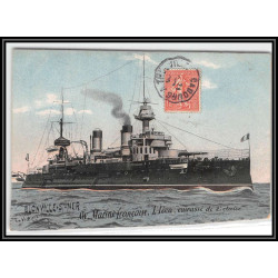 099983 cuirassé iena 1906/1907 texte explosions france naval navale carte postcard