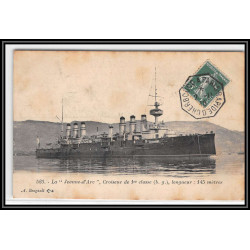 099989 croiseur le jeanne d'arc 1910 convoyeur cherbourg à paris france naval navale carte postcard