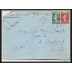 099996 croiseur cuirassé jules michelet 1926 via amérique lavaldens isèrefrance naval navale lettre cover
