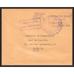 099998 agence postale embarquée Jurien de la Gravière croiseur 1949 france naval navale lettre cover