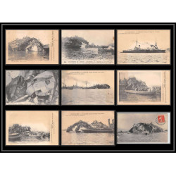 100003 catastrophe du cuirassé liberté 1911 france naval navale lot 9 cartes postcard