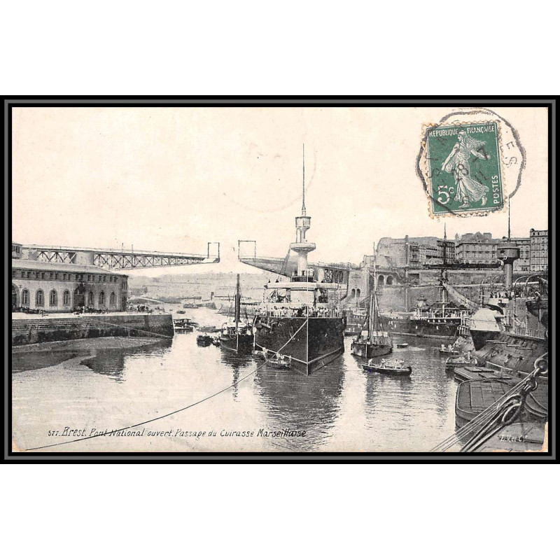 100019 croiseur cuirassé marseillaise 1910 france naval navale carte postcard