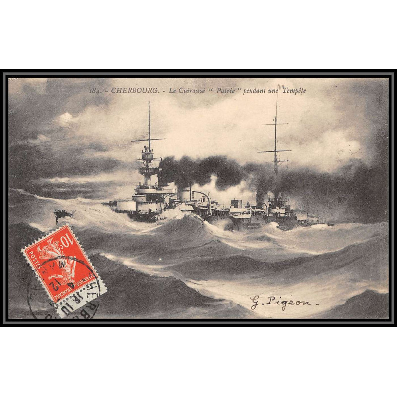 100025 cuirassé la patrie 1912 chinon france naval navale carte postcard