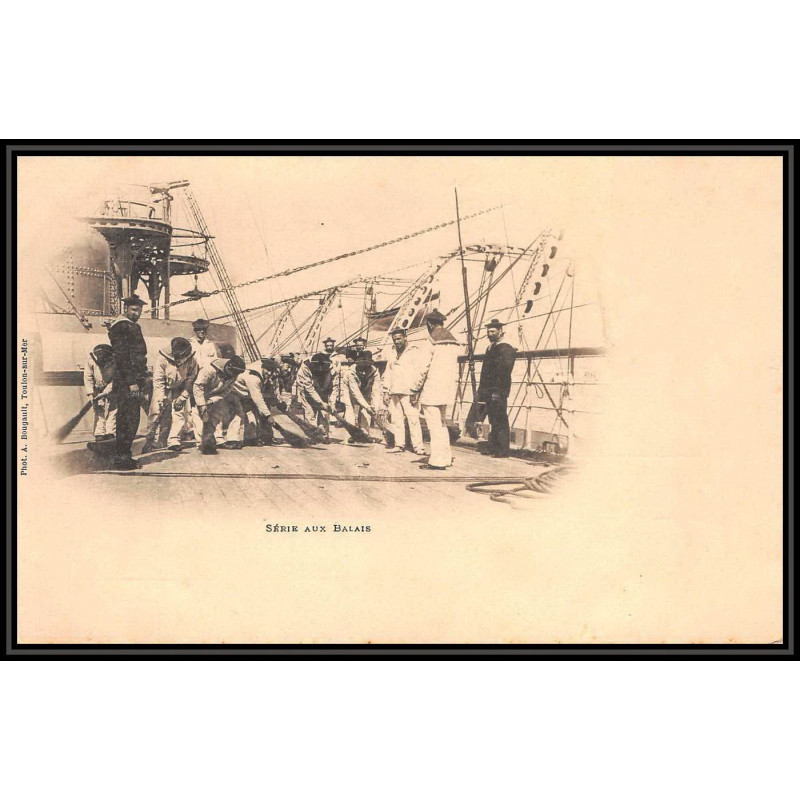 100042 série aux balais france naval navale carte postcard