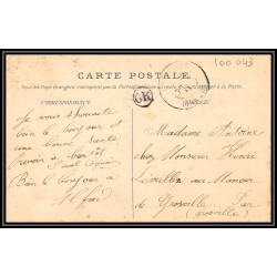 100043 Brennus (cuirassé) cachet or pour grosville france naval navale carte postcard