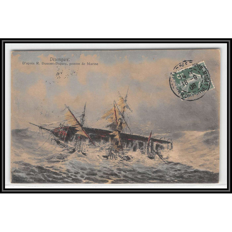 100044 desemparé d'apres dumont duparc france naval naval 1908 carte postcard