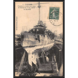 100045 cuirassé liberté en cale sèche blain 1911 france naval navale carte postcard