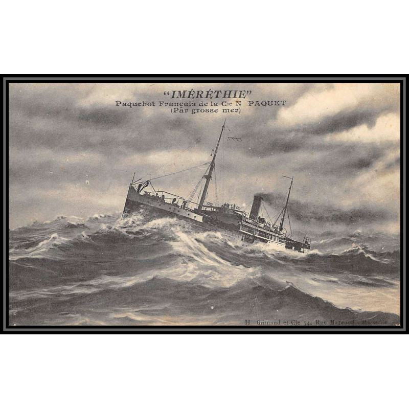 100068 paquebot imerethie 1914 139ème infanterie st medard france naval navale carte postcard