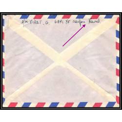 100070 guerre indochine 1952 par avion marseille france lettre cover