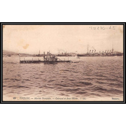 100084 cuirassé republique france naval navale carte postcard