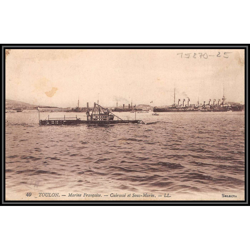 100084 cuirassé republique france naval navale carte postcard