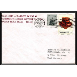 100195 noaa ship albatros 1977 4 frs 42 usa naval navale lettre cover