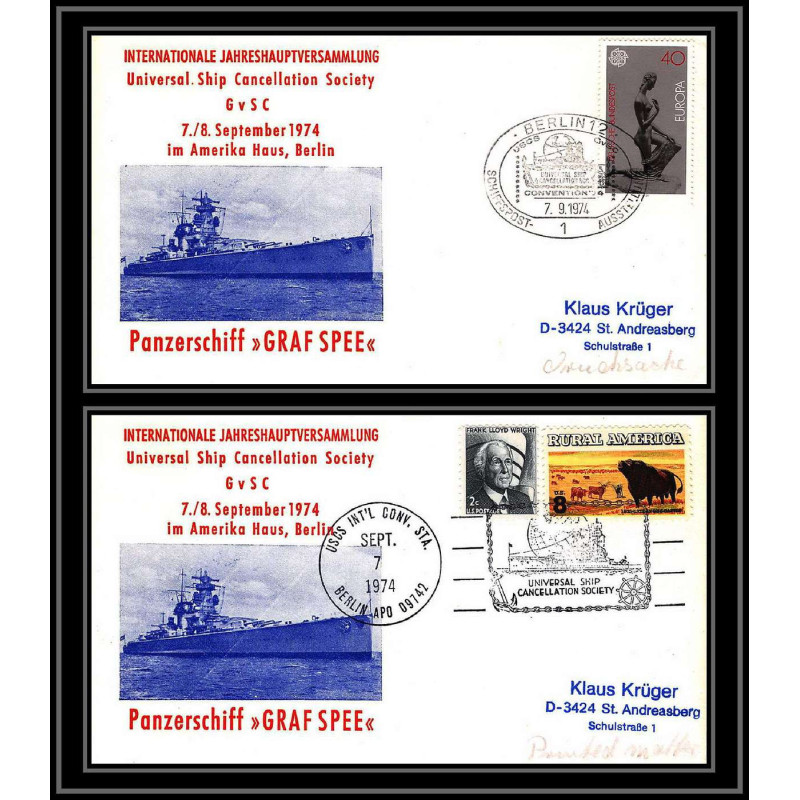 100204 universal ship cancellation society 1974 usa naval navale lettre cover