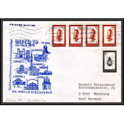 100318 bulgarie Bulgaria cruise 1978 ms world discoverer disco 19 maritime Schiffspost lettre cover