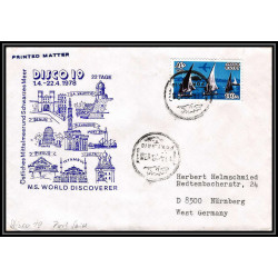 100323 egypte egypt cruise 1978 ms world discoverer disco 19 maritime Schiffspost lettre cover