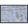 100520 LAC hamburg allemagne germany 1866 pour bordeaux marque postale entrée france lettre cover