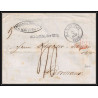 100521 LAC hamburg allemagne germany 1847 pour bordeaux maritime Schiffspost marque postale entrée france lettre