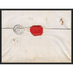 100521 LAC hamburg allemagne germany 1847 pour bordeaux maritime Schiffspost marque postale entrée france lettre