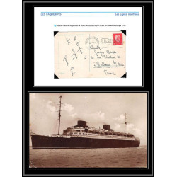 100724 allemagne reich germany deutch amerik seepost europa 1932 maritime Schiffspost carte postcard
