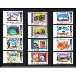 434a Ras Al Khaima MNH ** Mi N° 410 / 425 B bloc A 94 B B 94 B osaka expo 70 Exposition universelle Non dentelé imperf