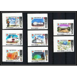 434B Ras Al Khaima MNH ** Mi N° 410 / 425 B bloc A 94 B B 94 B osaka expo 70 Exposition universelle Non dentelé imperf
