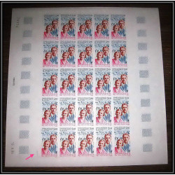 89963/ Terres australes Taaf N°198 de la Rue manchots Non dentelé imperf ** MNH feuille de 25 sheet type 2 1 trait 