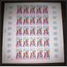 89963/ Terres australes Taaf N°198 de la Rue manchots Non dentelé imperf ** MNH feuille de 25 sheet type 2 1 trait 
