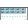 89976b/ Terres australes Taaf N°214 Pétrel oiseaux (birds) Non dentelé imperf ** MNH bloc 10 coin daté type 1 - 0 traits