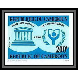 90042a Cameroun cameroon N°834 unesco alphabetisation 1980 alphabetisation 1980 Non dentelé ** MNH Imperf 
