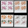 90230 Monaco Essai proof Non dentelé imperf ** MNH N°74/77 le pêcher (peach tree) fleurs flowers bloc 4
