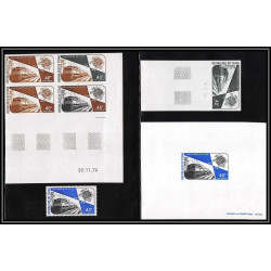 90537 Tchad lot N°153 upu train Essai proof Non dentelé imperf ** MNH + épreuve de luxe deluxe proof coin daté