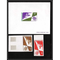 90538a Tchad lot N°155 upu satellite espace (space) Essai proof Non dentelé imperf ** MNH épreuve de luxe