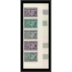 90547d Mauritanie mautitania N°307 upu 1973 Essai de couleur color proof Non dentelé imperf ** MNH bloc 10 coin daté