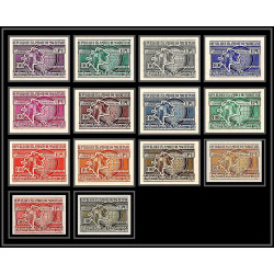 90547f Mauritanie mautitania lot 14 couleurs N°307 upu 1973 Essai color proof Non dentelé imperf ** MNH superbe