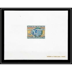 90547g Mauritanie épreuve de luxe deluxe proof) N°307 upu 1973