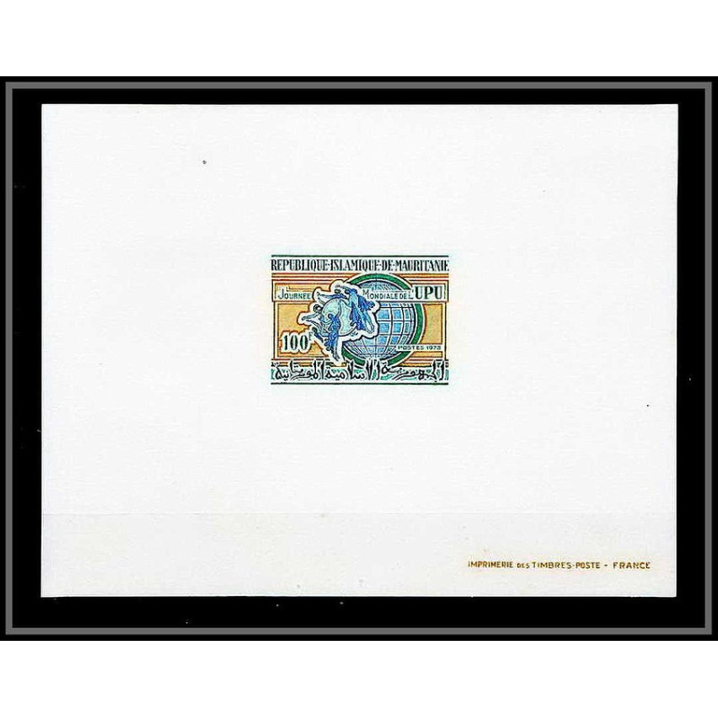 90547g Mauritanie épreuve de luxe deluxe proof) N°307 upu 1973