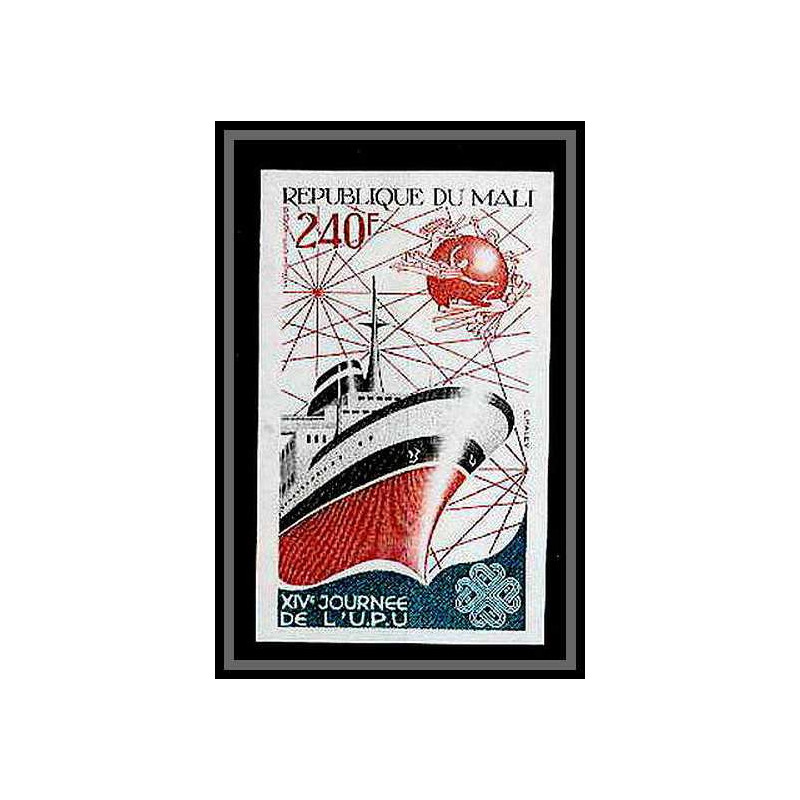 90554c Mali N°481 upu titanic bateau boat 1983 Non dentelé imperf ** MNH satellite telecom luxe