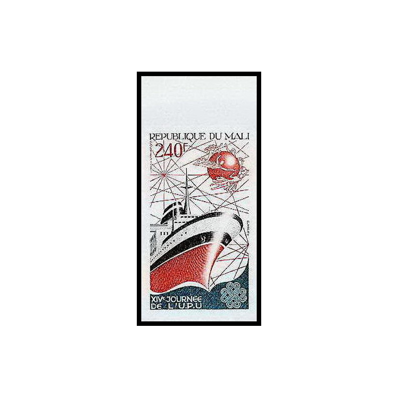 90554d Mali N°481 upu titanic bateau boat 1983 Non dentelé imperf ** MNH satellite telecom luxe
