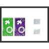 90570 Djibouti N°129 upu Essai proof Non dentelé imperf ** MNH bande 3 strip colombe dove satellite paris eiffel telecom