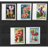 90592a Gabon (gabonaise) N°243/247 fleurs fleur flower flowers non dentelé imperf MNH ** zingiber gingembre cola acanth
