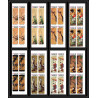 438b Ras Al Khaima MNH ** Mi N° 426 / 433 B osaka expo 70 tableaux japanese paintings non dentelé (Imperf) bloc 4