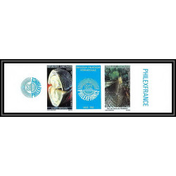 90720a gabon gabonaise N°494 a philexfrance 1982 sculpture pont de lianes bridge Non dentelé imperf * MNH