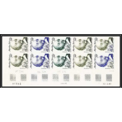 90908a gabon N°231 Flaubert ecrivain writer Essai proof Non dentelé imperf ** MNH bloc 10 daté epreuve ariste de luxe