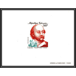 90908a gabon N°231 Flaubert ecrivain writer Essai proof Non dentelé imperf ** MNH bloc 10 daté epreuve ariste de luxe