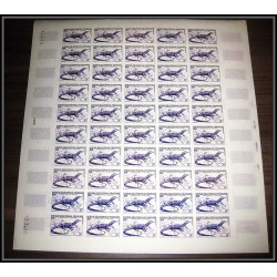 90967 afrique équatoriale AEF N°231 Mi 296 varan varanus dragon feuille sheet Essai proof Non dentelé imperf ** MNH