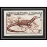 90976 afrique équatoriale AEF N°231 Mi 296 varan varanus dragon Essai proof Non dentelé imperf ** MNH marron