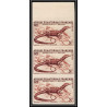 90976b afrique équatoriale AEF N°231 Mi 296 varan varanus dragon Essai proof Non dentelé imperf ** MNH marron bande 3