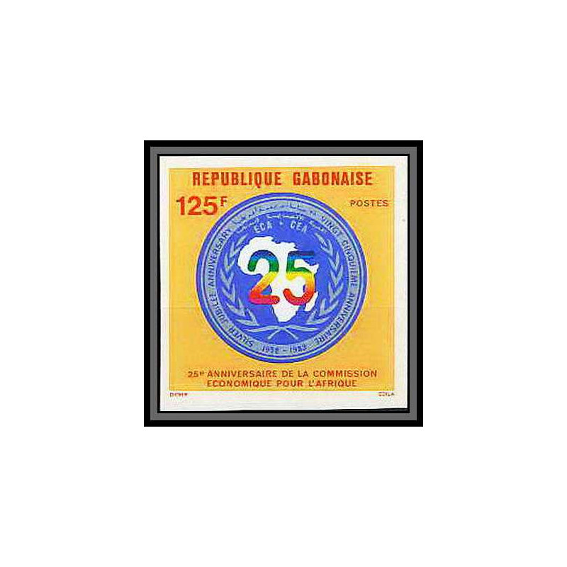 91047 Gabon (gabonaise) N°531 eca cea commision economique economic Non dentelé imperf ** MNH 